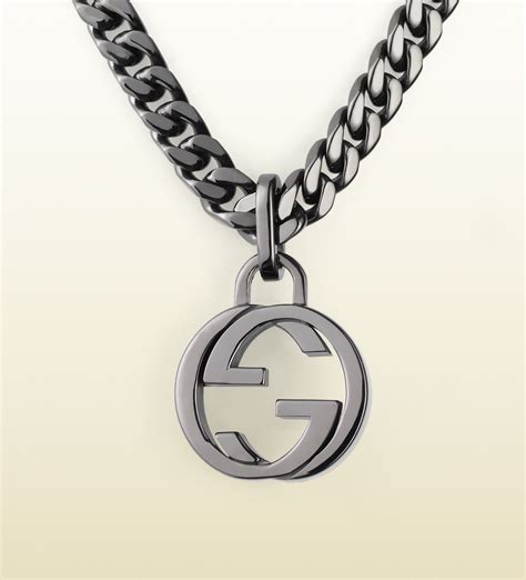 gucci interlocking g necklace in silver|gucci interlocking g pendant.